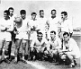 Le Fiamme Oro del 1960. Alcuni giocatori da sinistra Avigo, Di Zitti, Roberto Martini, Del Bono, Saetti, Zani, Z. Rossi, Angioli, Roberto Luise, Sguario (Laura Calore)